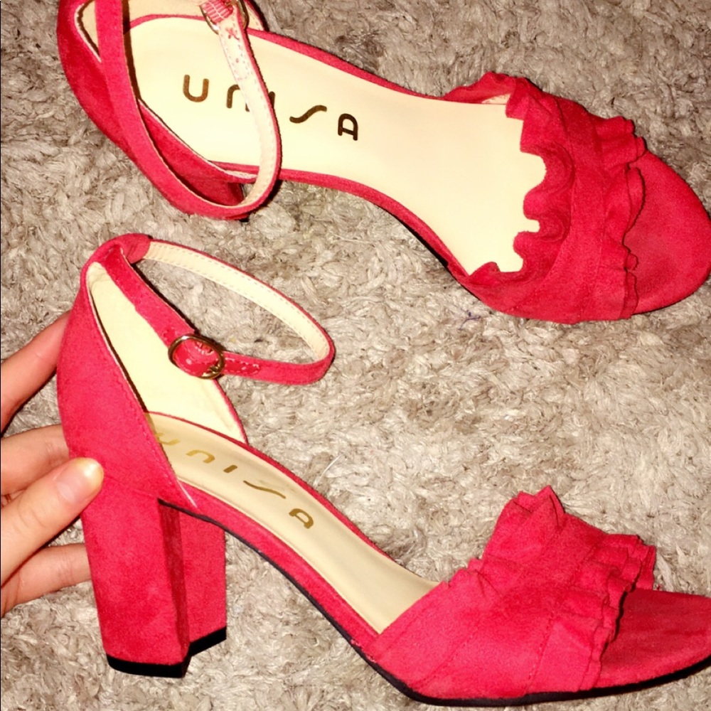 Red Suede Heels